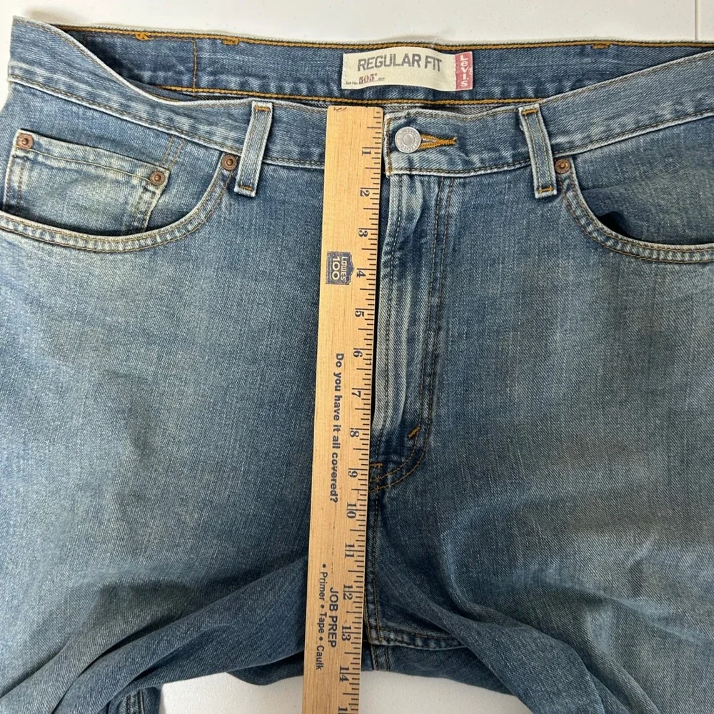 Levi's 505 Regular Fit Jeans Mens 38x30 Blue Straight Leg Denim 2007